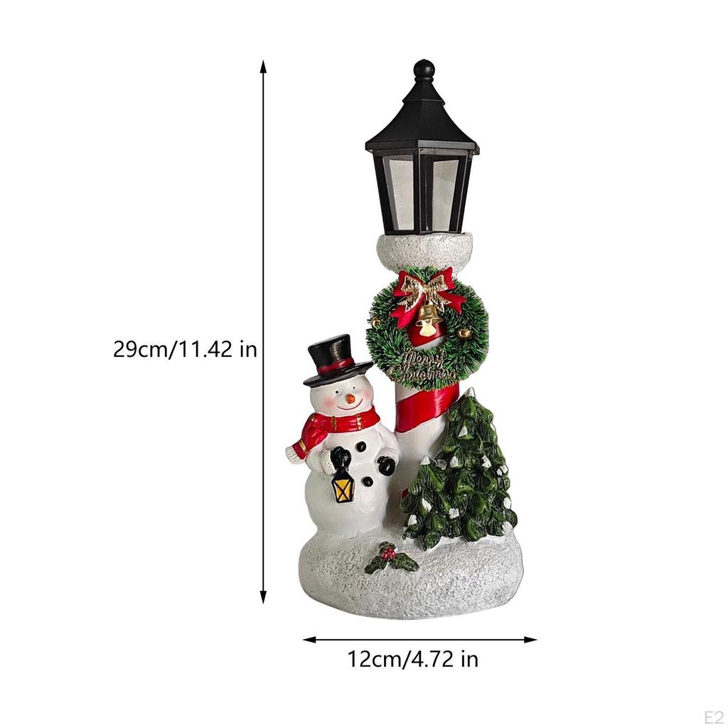 Schneemann Weihnachtsbaum Kranz Statue Leuchtender Weihnachtsschmuck mit Licht Neuheit Skulptur Deko