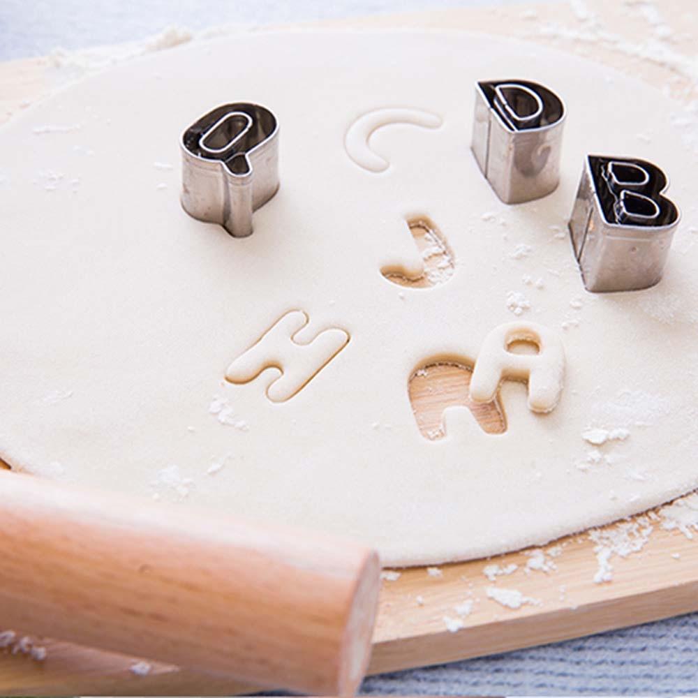 26pcs DIY Cake Cutter Alphabet Letters Shape Mould Fondant Cookie Biscuit Mold