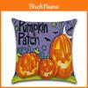 Luxurious Halloween Linen Pillow Case With Pumpkin And Ghost Pattern For Festive Decor