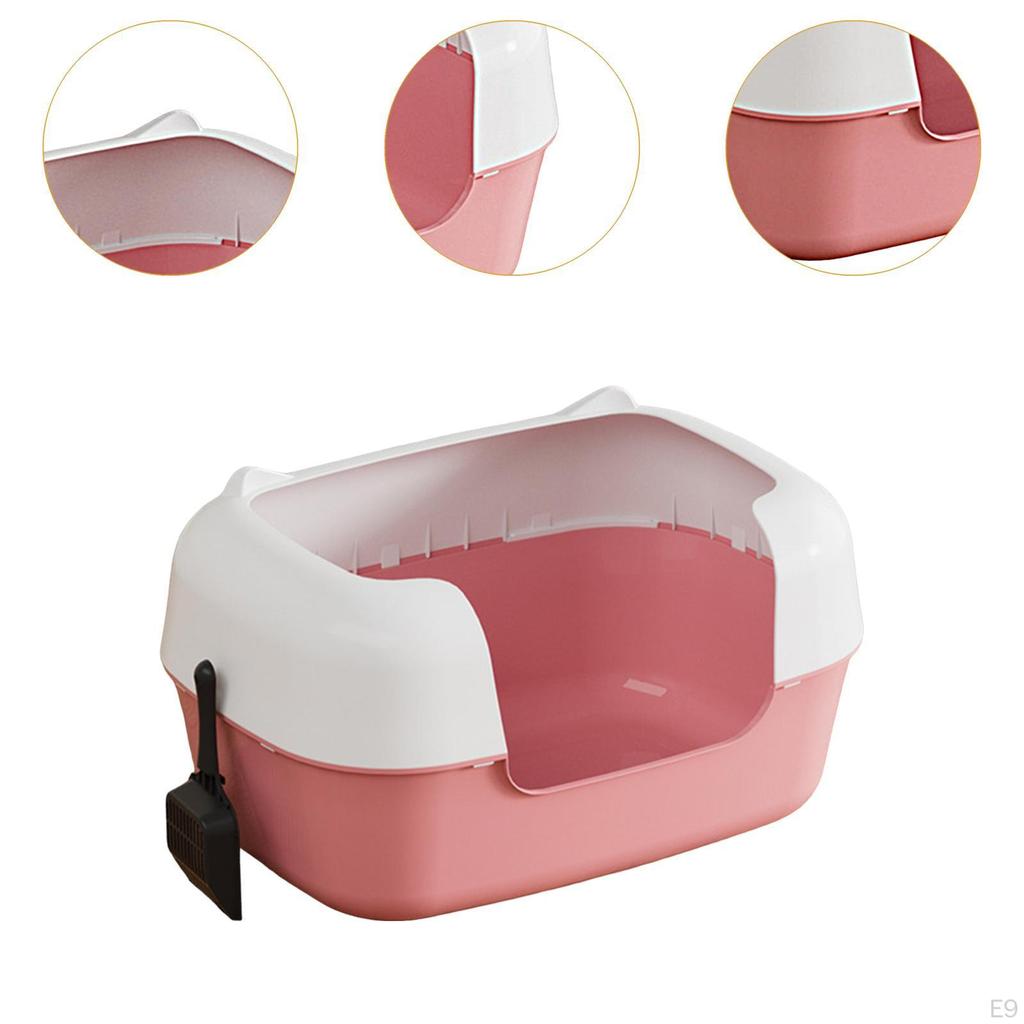 Cat Litter Box Cleaning Basin Portable Removable High Sided Anti Splashing Toilet for Indoor