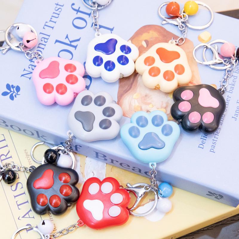 Luminous Sounding Cat Paw Keychain Bell Doll Ornament