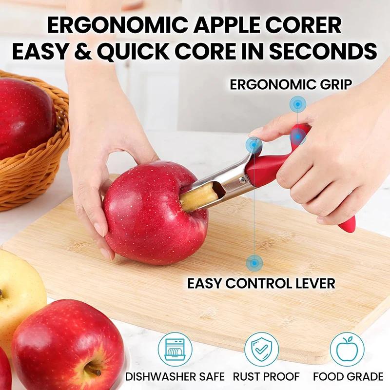 Premium Apple Corer Stainless Steel Apple Pears Core Remover Tool Fruit Cutter Seeder Slicer Knife Kitchen Vegetable Tools
