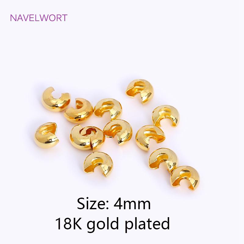 50/100pcs 18K Gold Plated Brass Wire Guard Guardian Protectors Loops U Shape Clasps Connector,DIY Jewelry Making Accessories