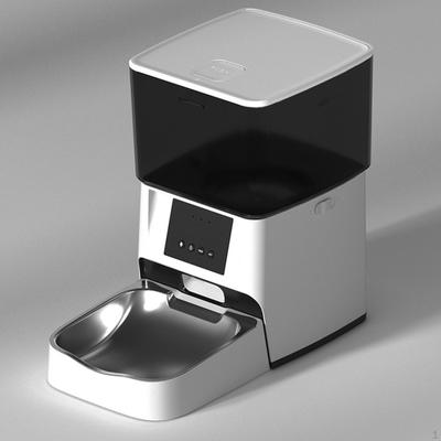 Automatic Cat Feeder Single Stainless Steel Bowl Easy Cleaning 10S Voice Recording Intelligent Pet