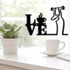 1PC Love Metal Wall Art Vintage Cast Iron Decor for Living Room Office Cafe Home Gift