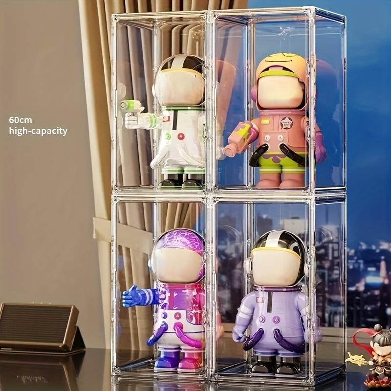 60cm XXL Acrylic Doll Display Box Magnetic Door Display Case Transparent Dustproof Storage Box for Blind Boxes Statues Model Car