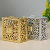 Vintage Hollow Out Jewelry Box Gold/Silver Plated Plastic Candy Box Wedding Party Favor Box for Ring Earrings Necklace Bridal Shower Birthday Supplies