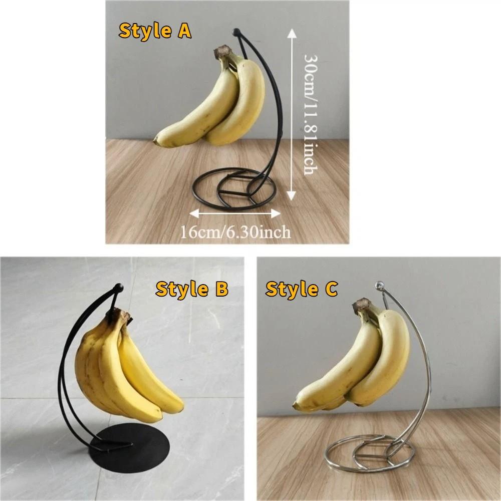 with Base Banana Holder Rust Proof Fruit Vertical Storage Rack Metal Banana Rack  Kitchen Storage