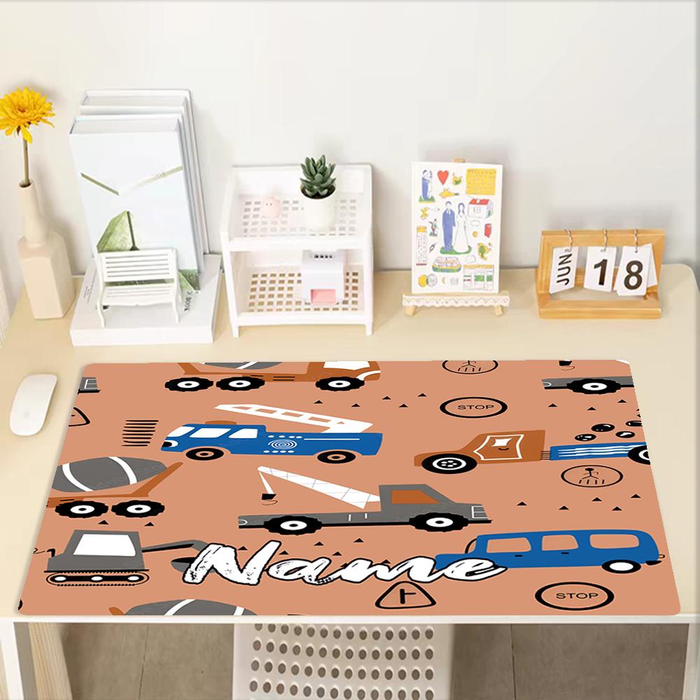 Custom Name excavator Theme Mouse Pad, Non Slip Rubber Base, Multifunctional Office & Home Decor, Perfect for Workspace Personalization.