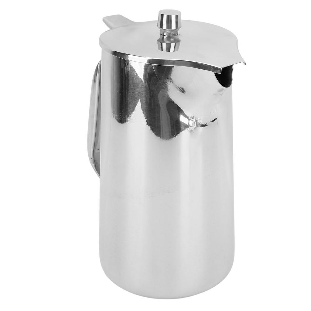 Edelstahl Teekanne 2L Wasserkrug mit ergonomischem Griff Saft Kaltgetränkekrug