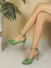 Fashion Open Toe Sandals Stiletto Heels Comfort Shoes for Women Suit Female Beige All-Match Large Size Buckle Strap Peep Black Silver Lo