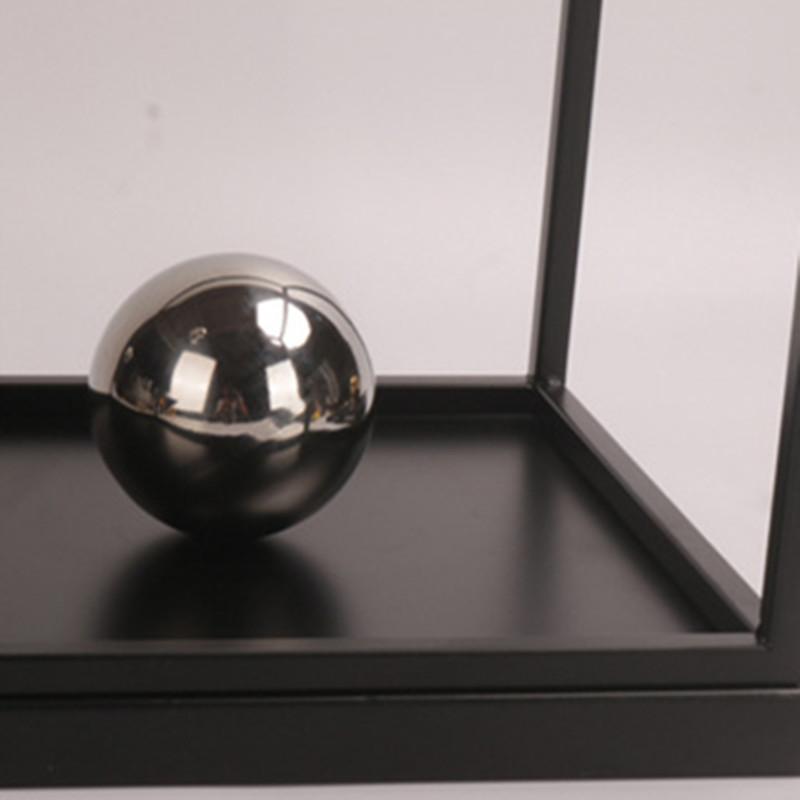 Rectangular Metal Ball Ornament Desktop Decoration Art Creative Geometric Framework Crafts Modern Room Aesthetic Decoration