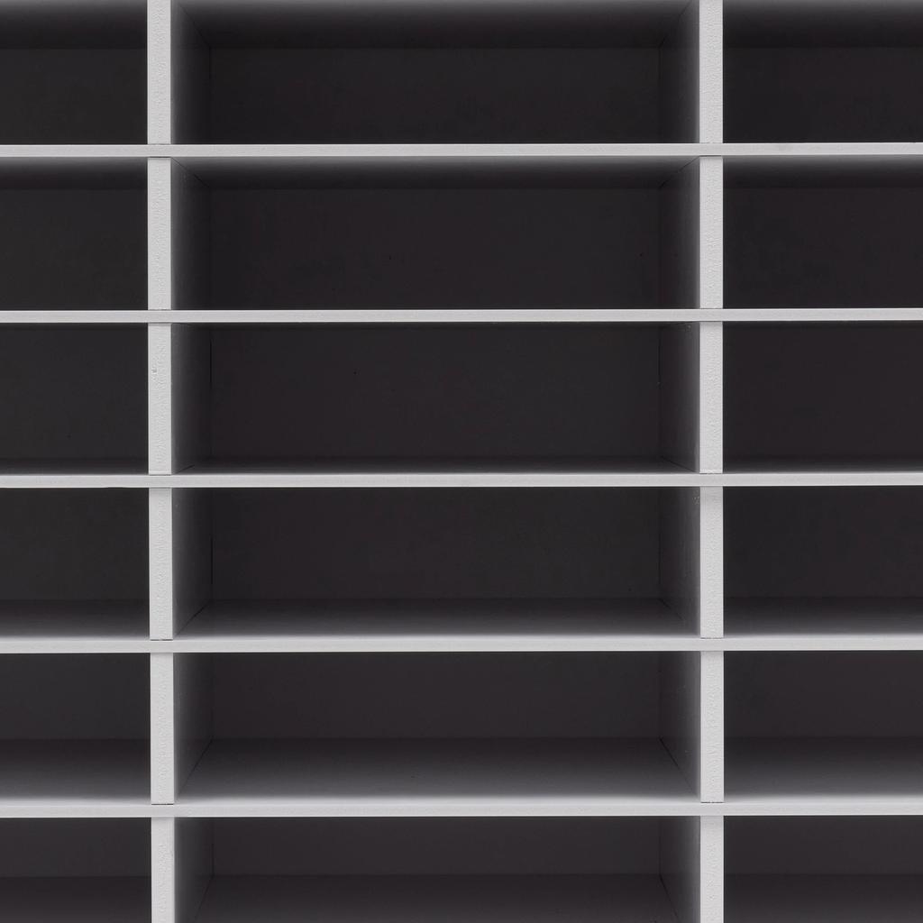 24-slot mail organizer, paper sorting rack, suitable for classroom cubbyholes, office, home, and school use (white)