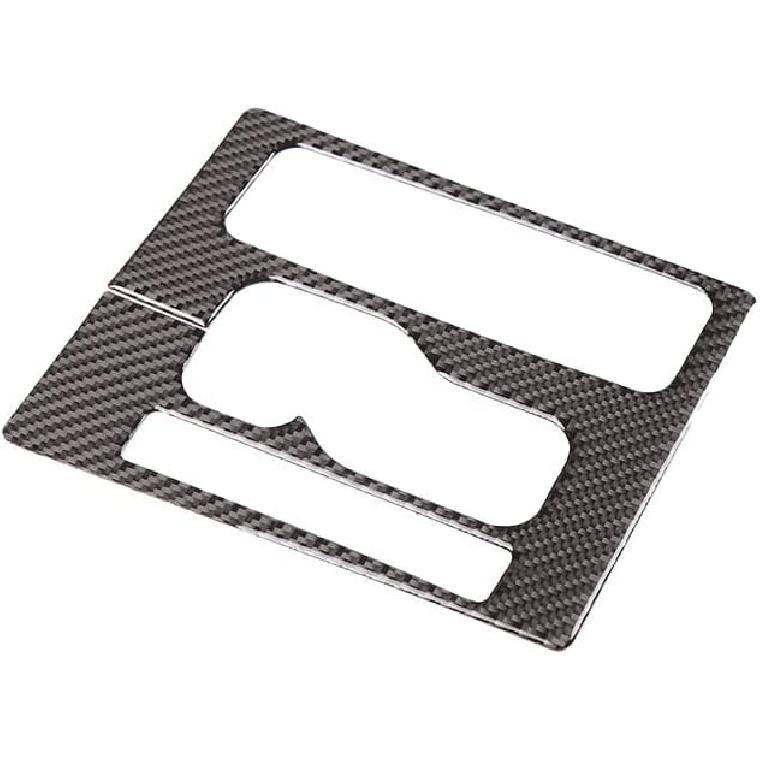 Weiche Kohlefaser Auto Mittelkonsole Schalthebel Panel Aufkleber Verkleidung Passend für Toyota Tacoma 2006 2007 2008 2009 2010 2011 2012 2013 2014 2015 (Schwarz