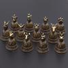 1pc Brass Chinese 12 Zodiac Animals Heads Bell Keychain Pendants Jewelry Vintage Copper Feng Shui Car Key Chain Hanging Keyring Gift