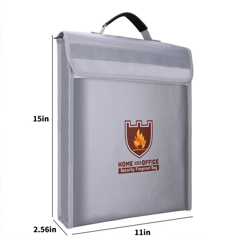 Portable Fireproof Document Bag Fixed Bag Home Office Safe Fireproof Waterproof Briefcase