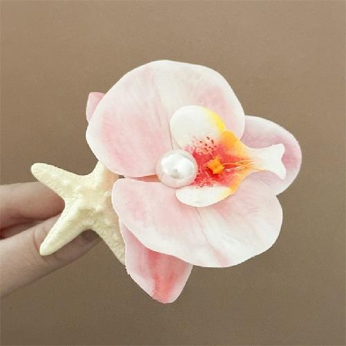Haarklammern in Lilienblütenform für Frauen und Mädchen, Haarspange, Krabbenklammer, Pferdeschwanz-Haarnadeln, Bad, Strand, Kopfbedeckung, Haar-Accessoires