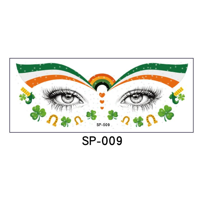 New St. Patrick's Day glitter makeup face stickers, Irish holiday party carnival tattoo stickers