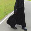 2025 Autumn/Winter Chinese-Style Printed A-Line Midi Swing Skirt for Women - Thick, Stylish, and Elegant