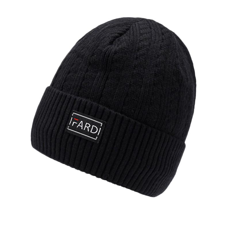 Hat Men's Warm Coldproof Wool Knitted Hat Autumn Winter Outdoor Riding Hat