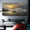 Sunset Beach Landscape Wall Art Canvas Painting Scandinavian Poster and Print Sea Wave Seascape Wall Picture Home Decor Cuadros