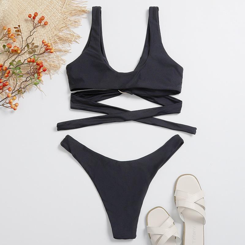 New Two-piece Split Swimsuit Set for Beach Vacation and Seaside Swimsuit