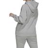 Adidas Solid Color Simple Sports Pullover Hoodie Long Sleeve Sweatshirt Women Tops Light-Grey HG4358