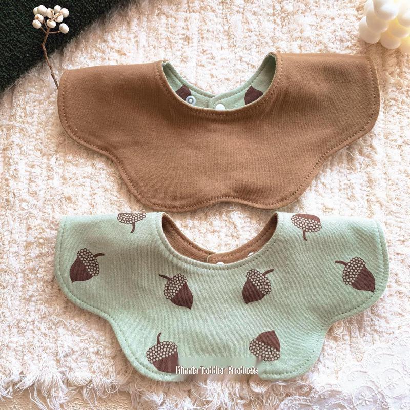 Korean Petal Baby Bib: Reversible, Anti-Vomit, All-Season Neck Scarf
