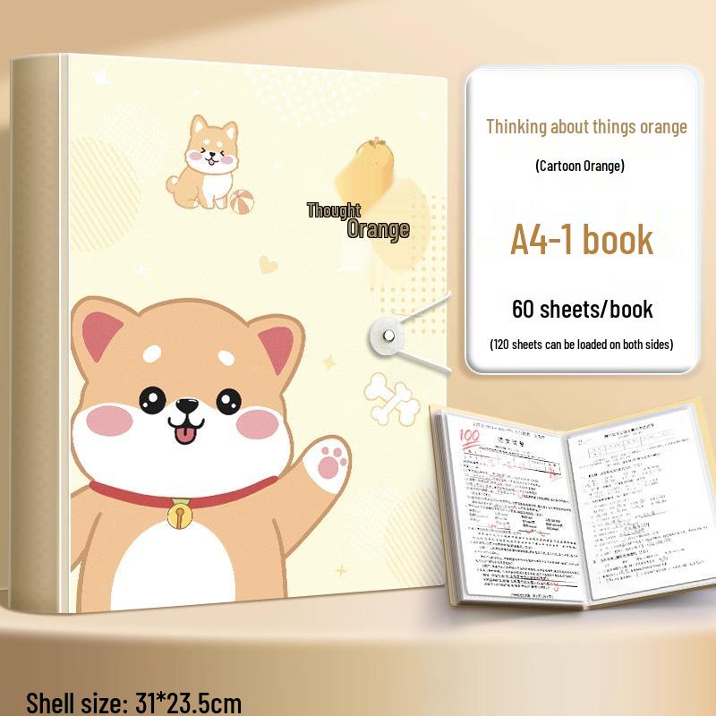 A4 Multi-Layer Transparent Document Folder with Loose-Leaf Inserts for Students