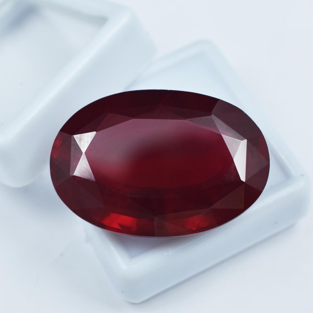 Bloody Red Ruby Rare Natural Oval Cut 57.58 Ct Loose Gemstone CERTIFIED For Ring AR-1458