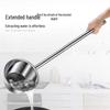 Wutuo Edelstahl Schöpfkelle mit langem Griff, 65cm