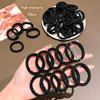 50 black high elasticity thick seamless rubber bands suitable for daily use as hair rings and accessories