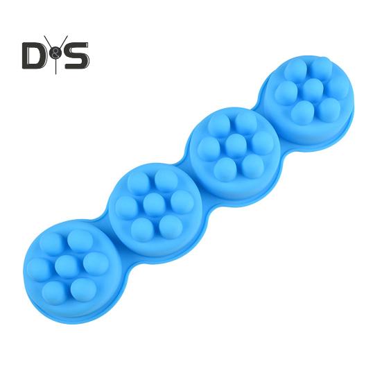 Niezawierająca BPA forma silikonowa wielokrotnego użytku, praktyczna okrągła forma do robienia mydła do masażu