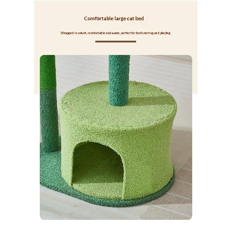 Small Multi-Level Cat Tree with Sisal Scratching Board and Toy, Space-Saving Jump Platform for Indoor Cats, Pet Furniture