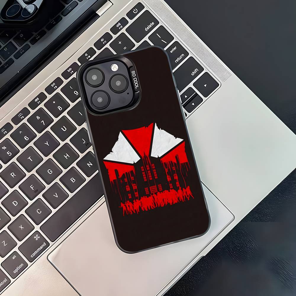 U-Umbrella Corporation Handyhülle Für iPhone 17,16,15,14,13,12,11,Pro,XS,Max,Plus,Mini,SE4,E Schwarz Matt Stoßfeste Hülle