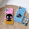 KT76 Niedliche Chococat Hülle für Samsung A04 A14 A23 A34 A54 M23 M33 M52 M53 Realme 10 9 C30S C35 C55 VIVO Y02S Y21 Y33S Y51 X80 Pro Klare Hülle