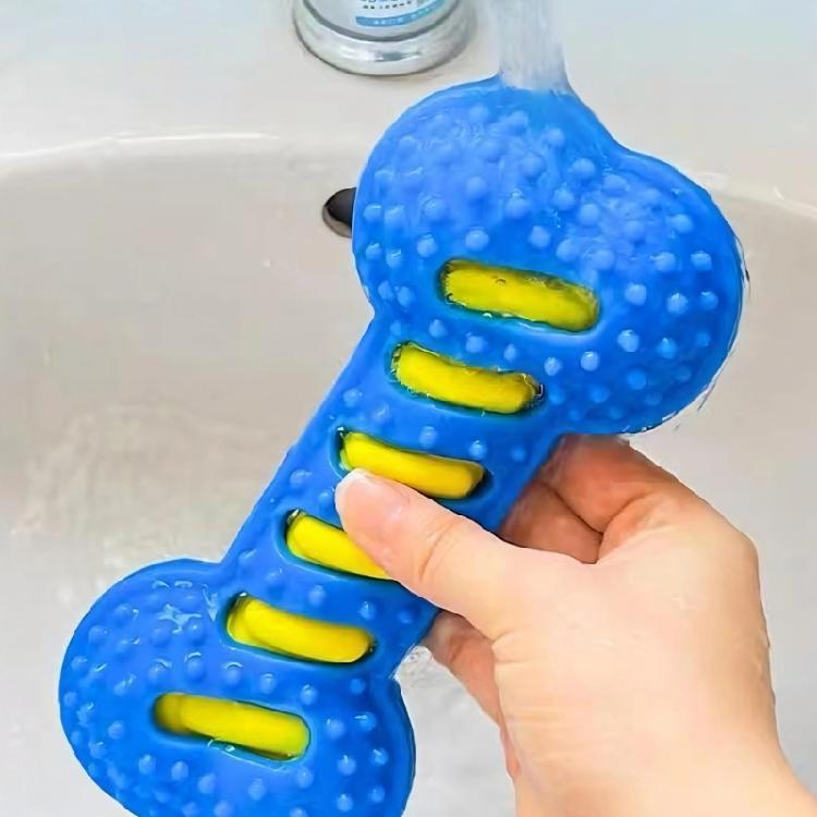 Set of 3 Entertaining Squeaky Dog Toy Bone for Boredom Dog Entertainment Chew Toy for Aggressive Chewer Clean Teeth
