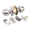Zinc Alloy Rotation Round Door Knobset Handle Round Shaped Entrance Lock Doorknob for Hallway Closet Easy to Use