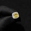 New Zirconia Men's Earrings Yellow Diamond Anti-Allergy Unisex Style Simple Jewelry