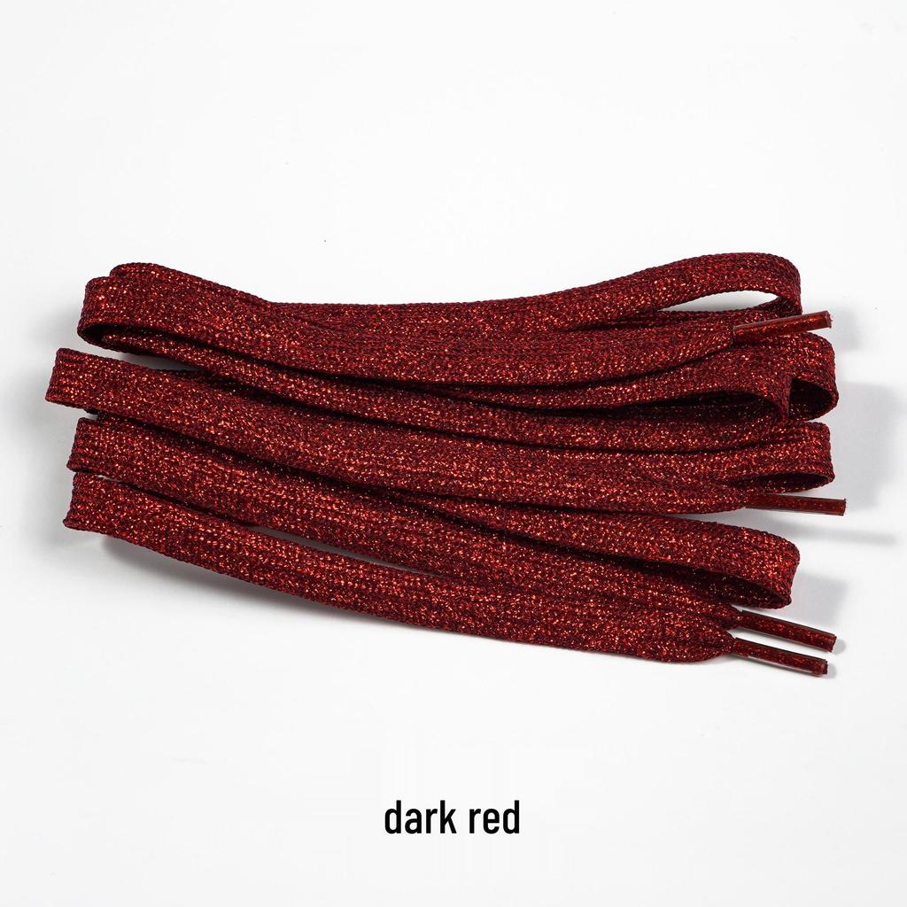 Pearlescent Gold & Silver Thread Shoelaces: Vibrant Double-Layer Flat Cords for Board, Sports, and Dance Shoes