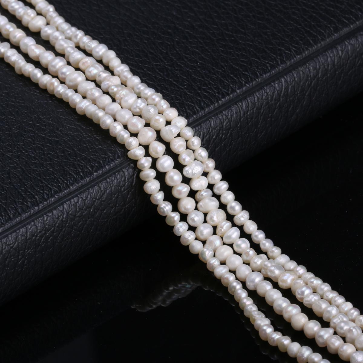 

1String, Irregular Pearls, 3–4 Mm, White Natural Freshwater Pearl Beads for Jewelry Making DIY Necklace Bracelet Crafts, Mother s Day Gift 36cm 1String/3-4mm-36cm белый