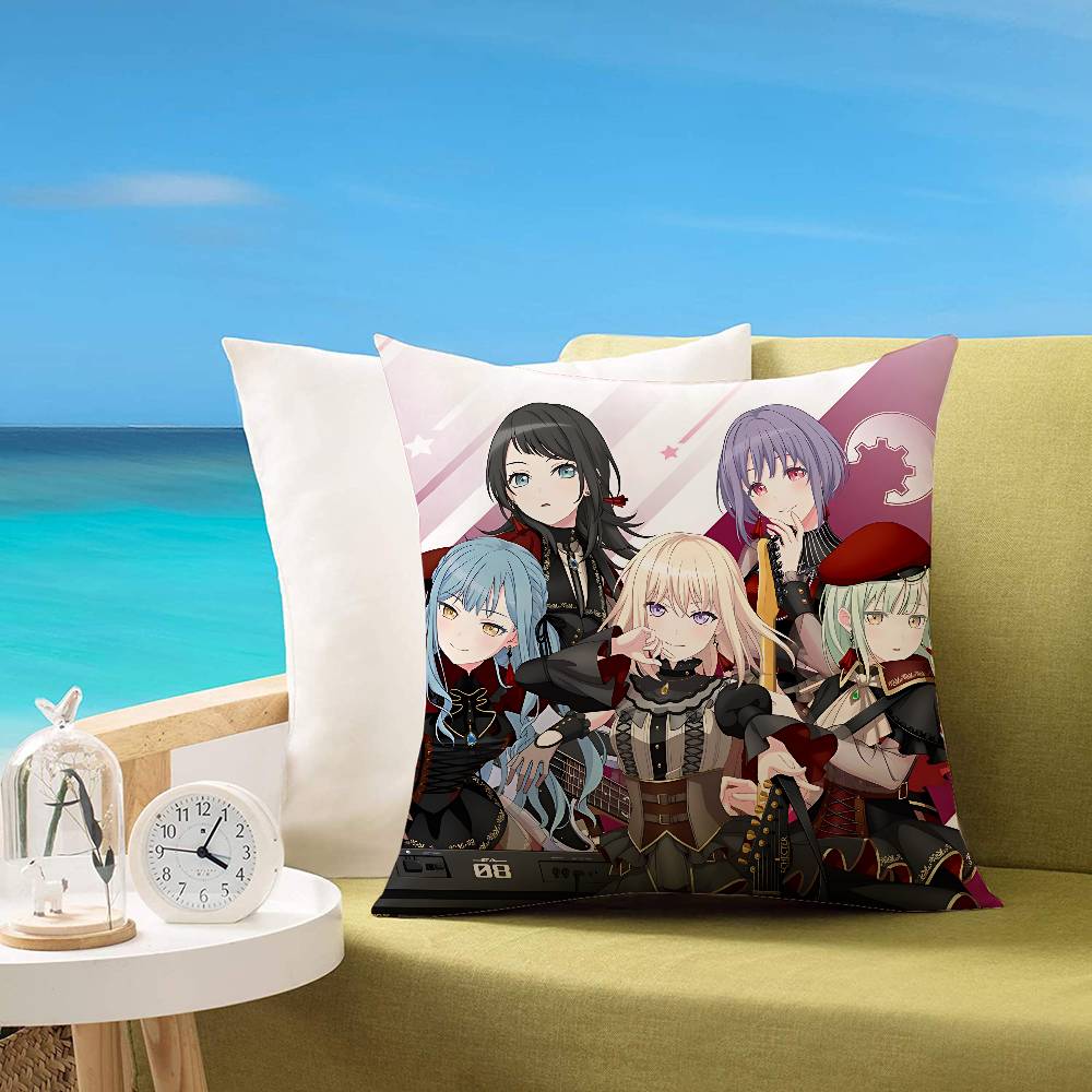 B-Bang Dream Ave Mujica Cartoon Pillow Case Cushion Cover Soft Cute Throw Pillow Case For Sofa Pillowcase Polyester With Zipper