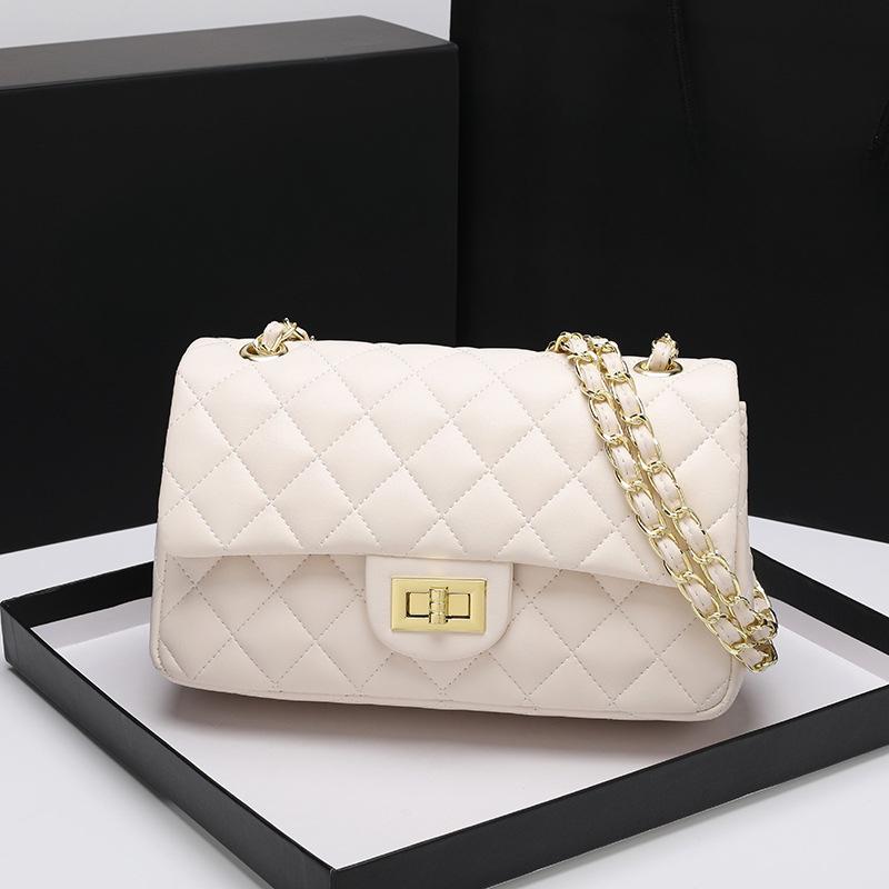 

Маленькая сумка-цепочка с бриллиантами в стиле аромата, женская сумка высокого класса, универсальная кожаная сумка через плечо белый