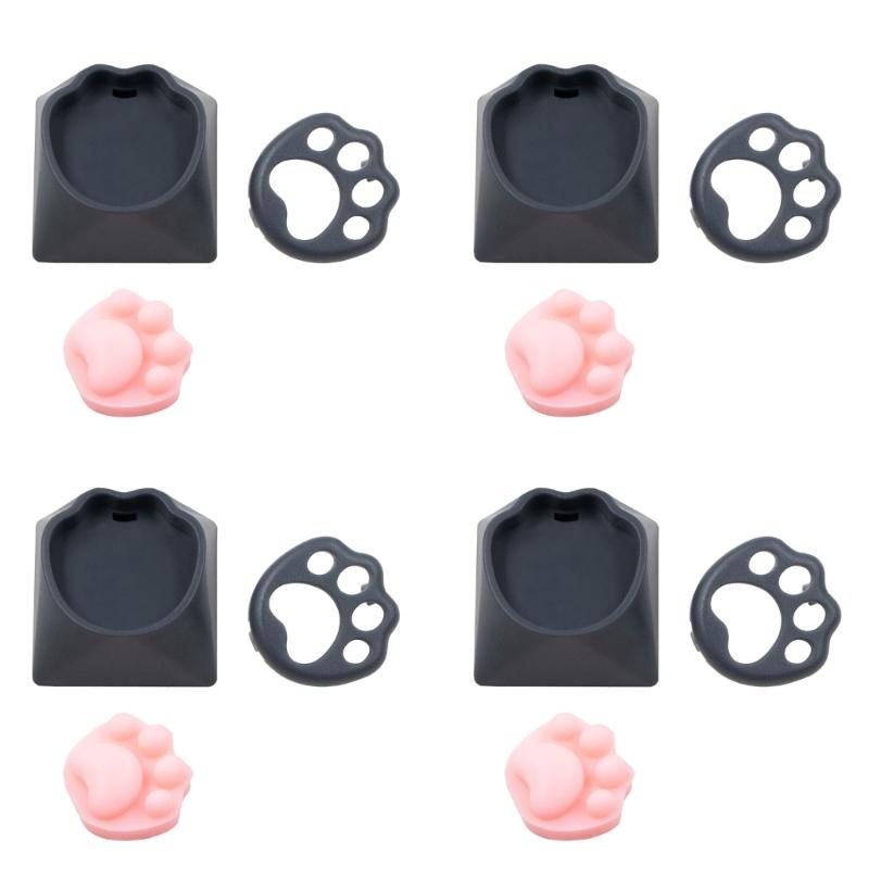 

Silicone CatPaw Keycaps Quiet Typing Comfortable Soft Touch AntiSlip Caps for Gaming and Office Keyboards