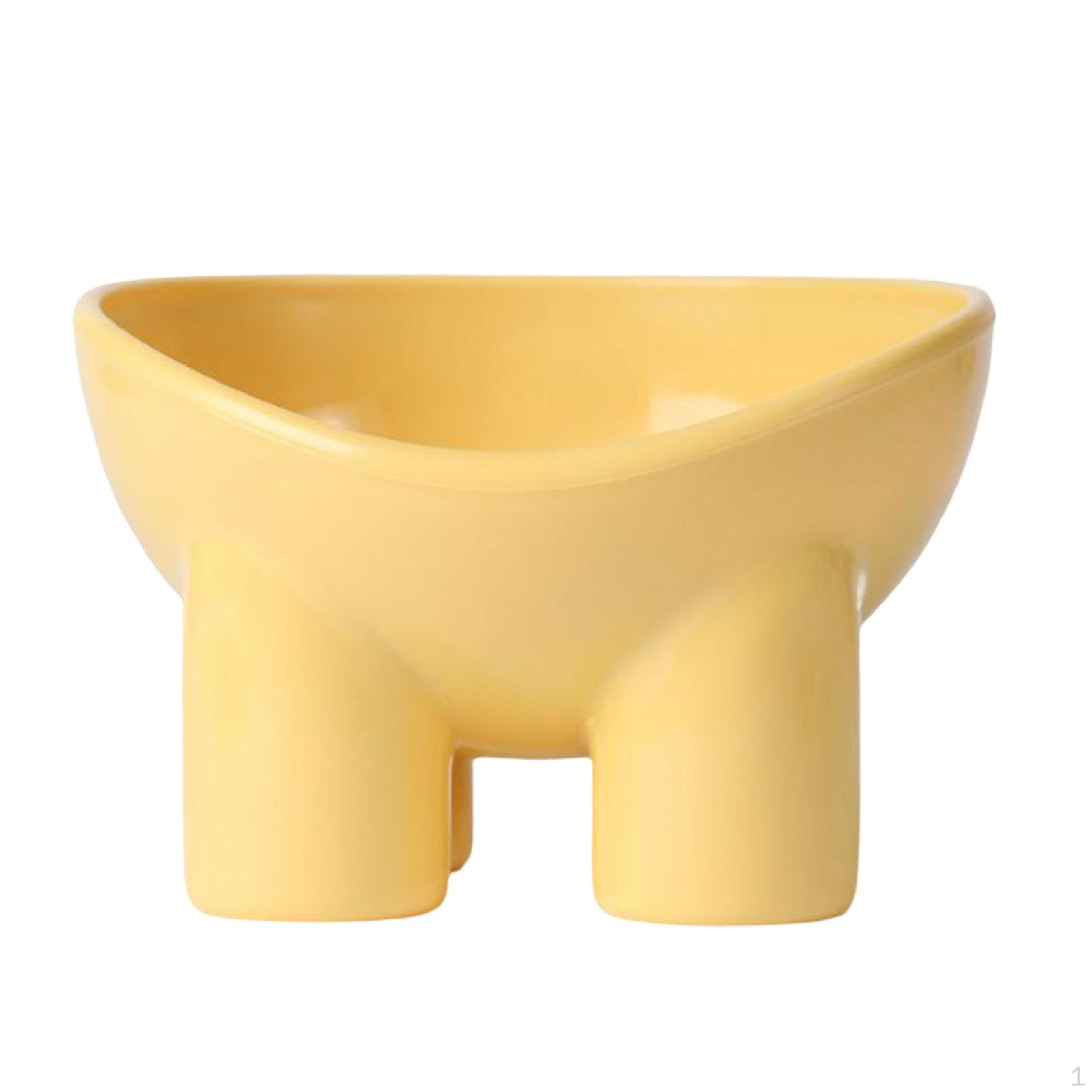 

Cat Food Bowl Drinking Eating Feeding Tilted Heightened Dish жовтий