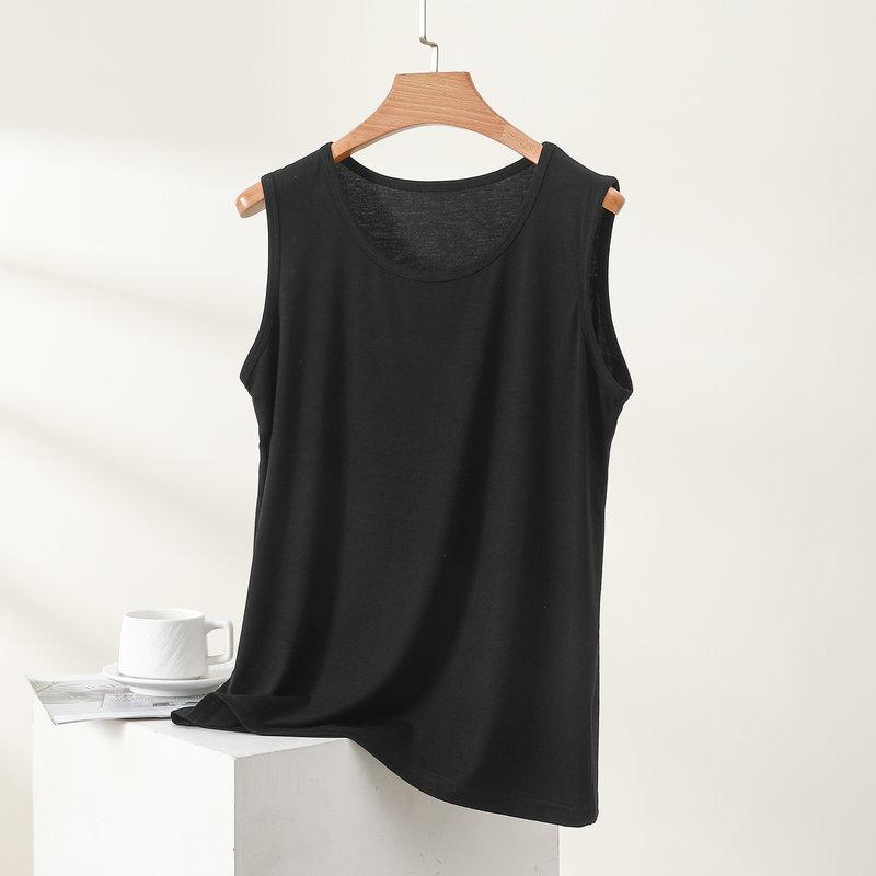 Summer Women s Loose Modal Sleeveless Tank Top Wide Shoulder Design Underarm Smoothing Lightweight Casual Layering Inner Cami Basic Top L