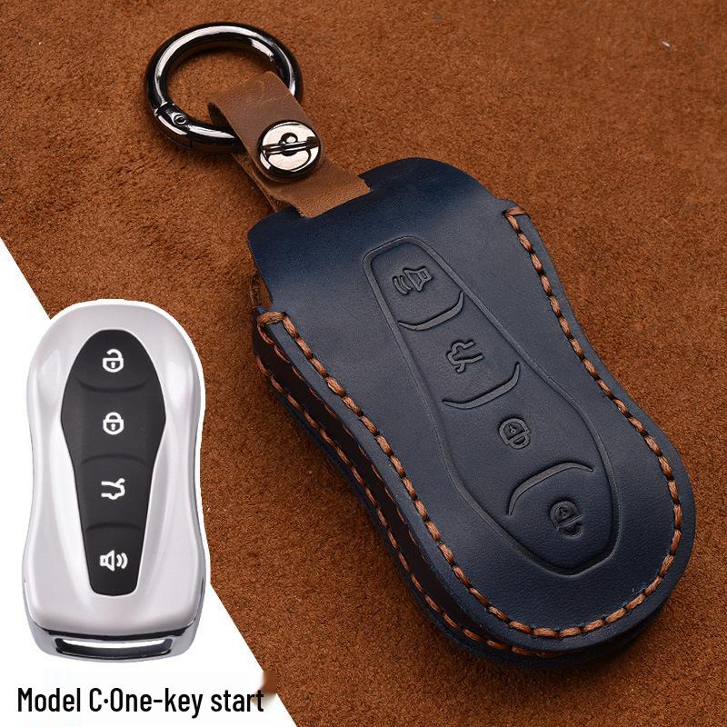 

Retro Genuine Leather Key Case for Geely Boyue