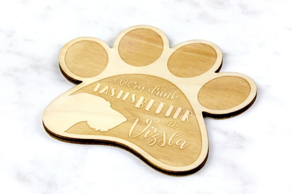 Tel Tüylü Vizsla, Macar Tel Tüylü Pointer - Bardak altlığı, köpekli gravürlü bardak altlığı, Art-Dog markasının köpek severlere hediyesi