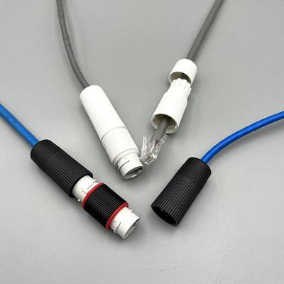1Pc Rj45 Docking Connector Ethernet Network Straight-Through Waterproof Ip67 Header Outdoor Broadband Network Cable Extender