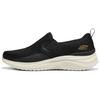 Air-Cooled Memory Men Black Low Top Walking Shoes Comfort Lightweight Breathable Elastic 8790378-BLK